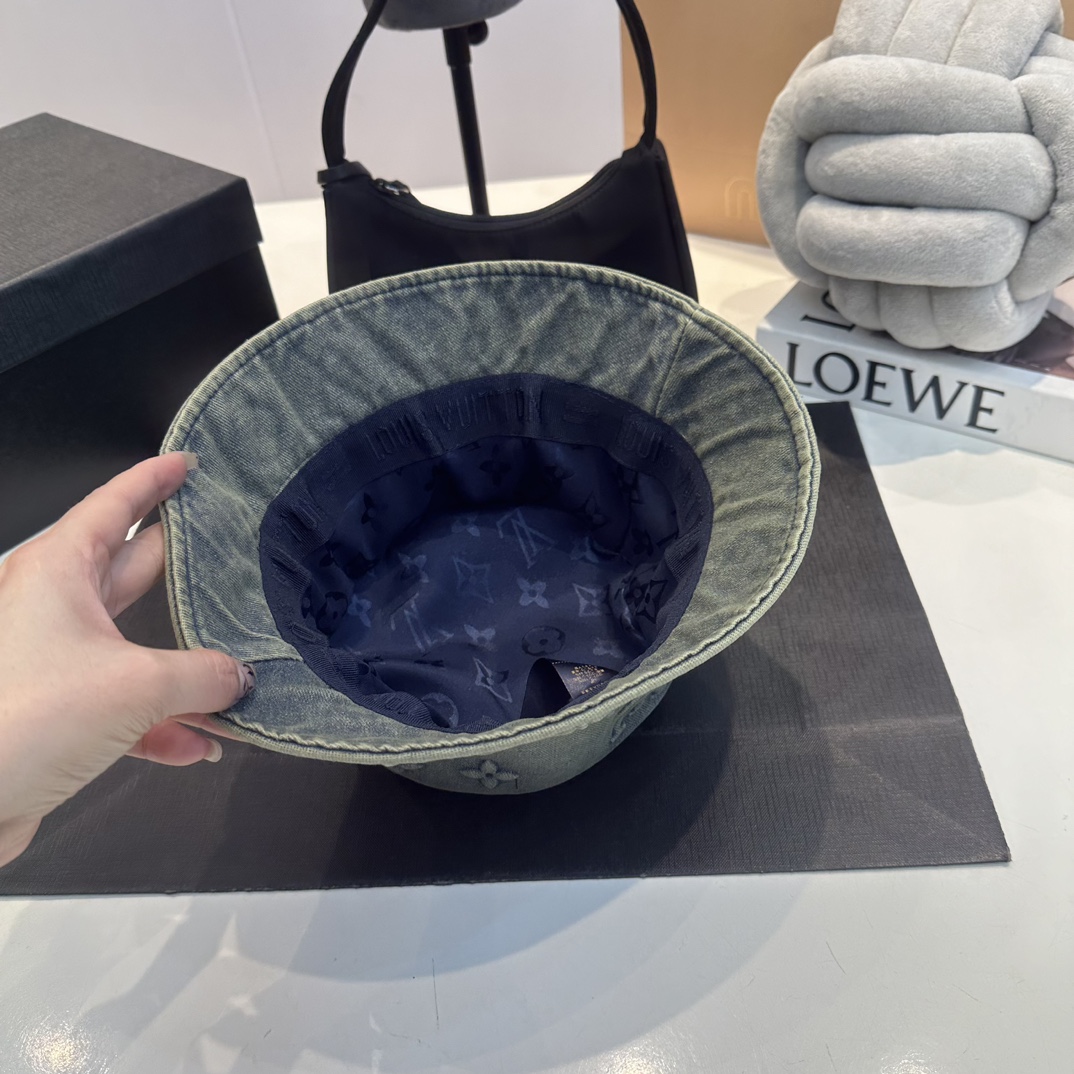 L-V New cowboy fisherman's hat new technology fabric, bucket hat type huge cover face.You can wear material 57cm all year round.