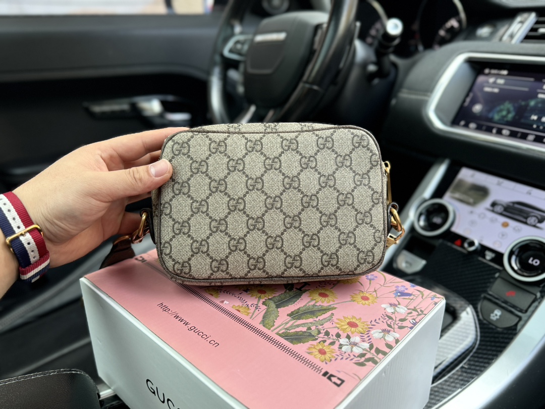 G-G Ophidia double G logo detachable shoulder strap canvas patchwork leather shoulder bag mini ladies