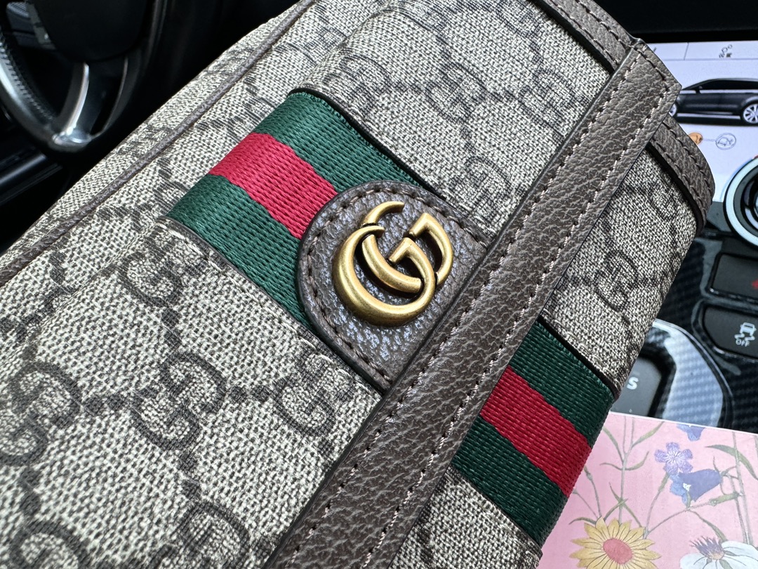 G-G Ophidia double G logo detachable shoulder strap canvas patchwork leather shoulder bag mini ladies