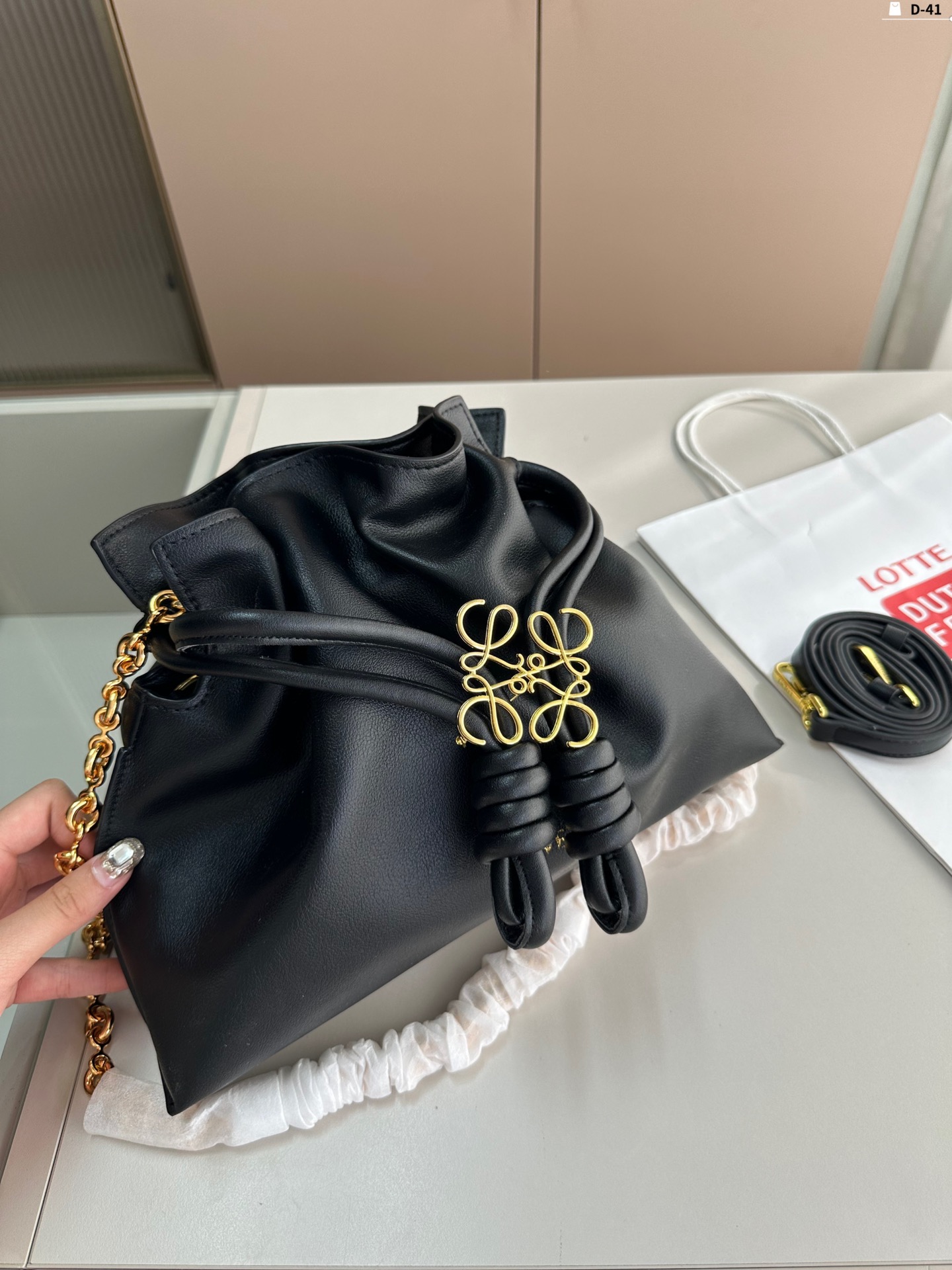 L-E Bucket bag shoulder bag diagonal women's bag blessing bag