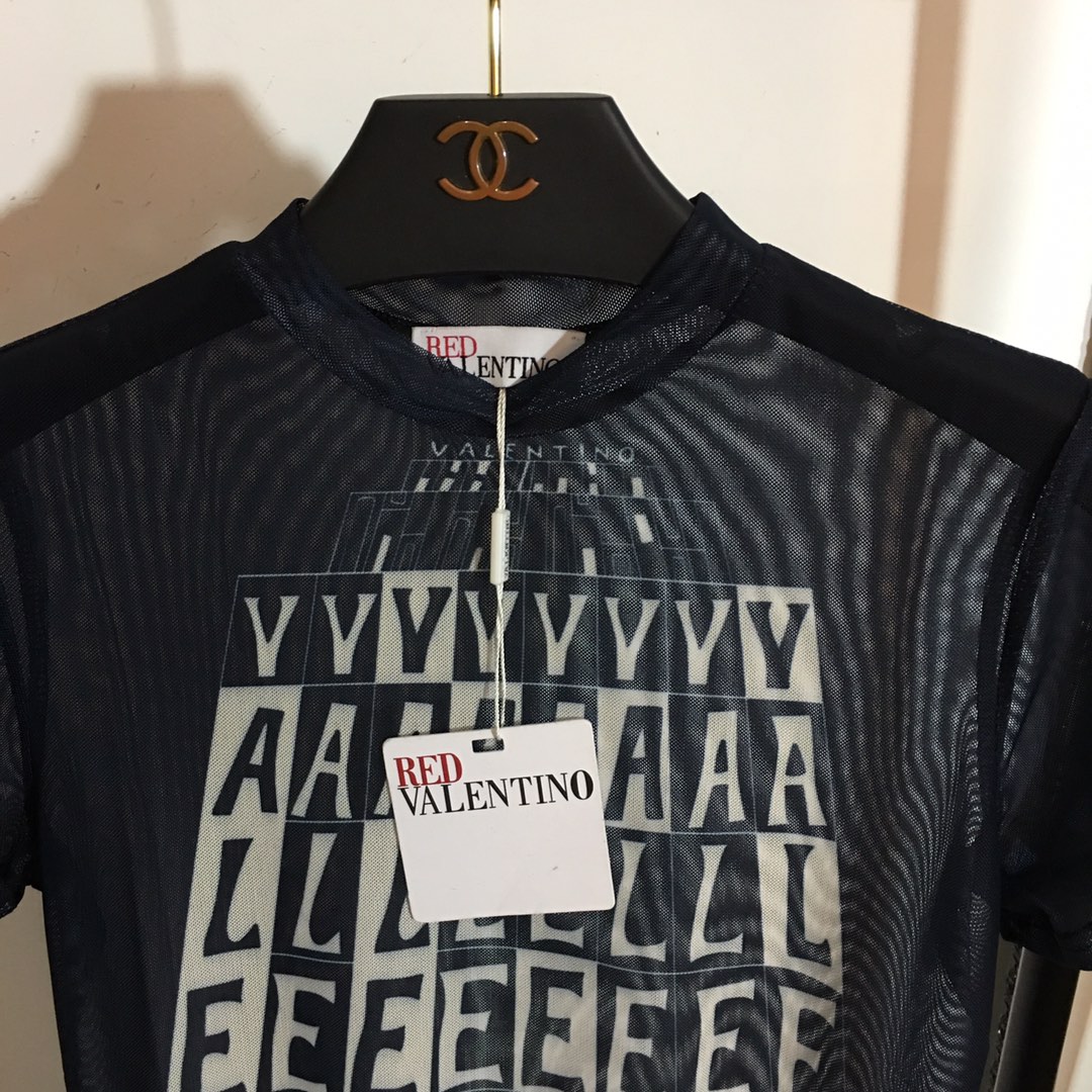 V-NO The new contrast letter printed mesh breathable slim slim one-piece tights Bodysuit,