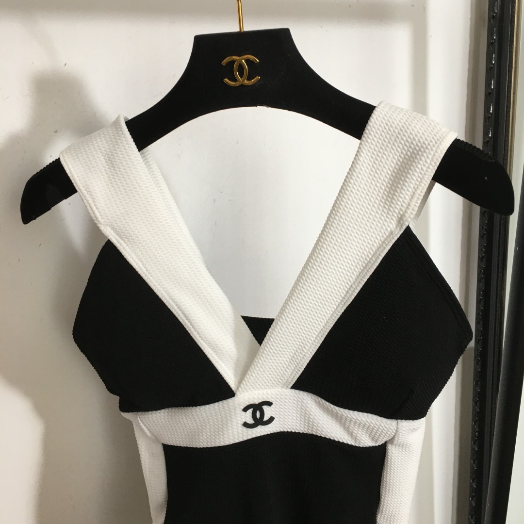 C-L New logo color matching sling one-piece swimsuit,