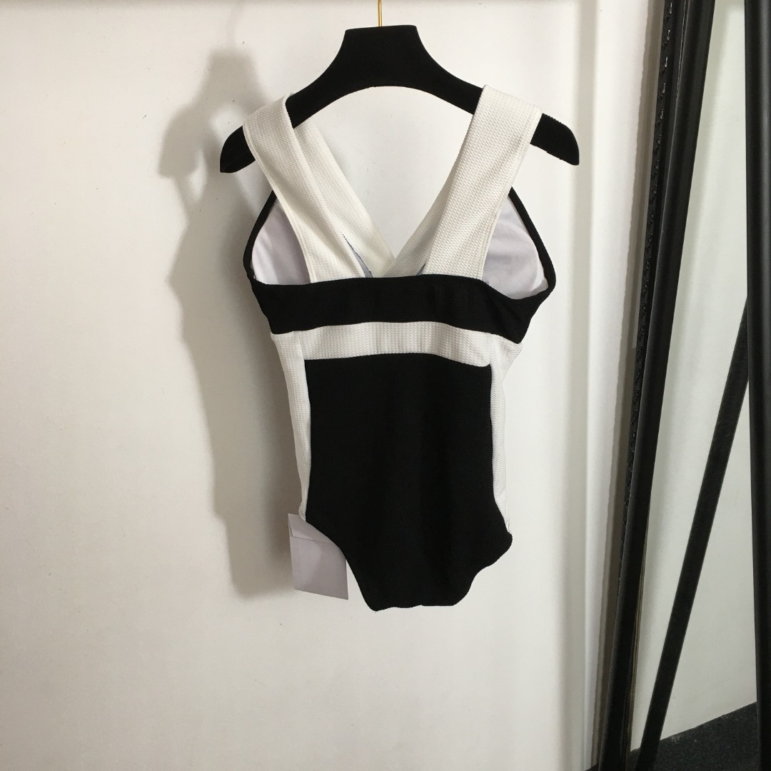 C-L New logo color matching sling one-piece swimsuit,