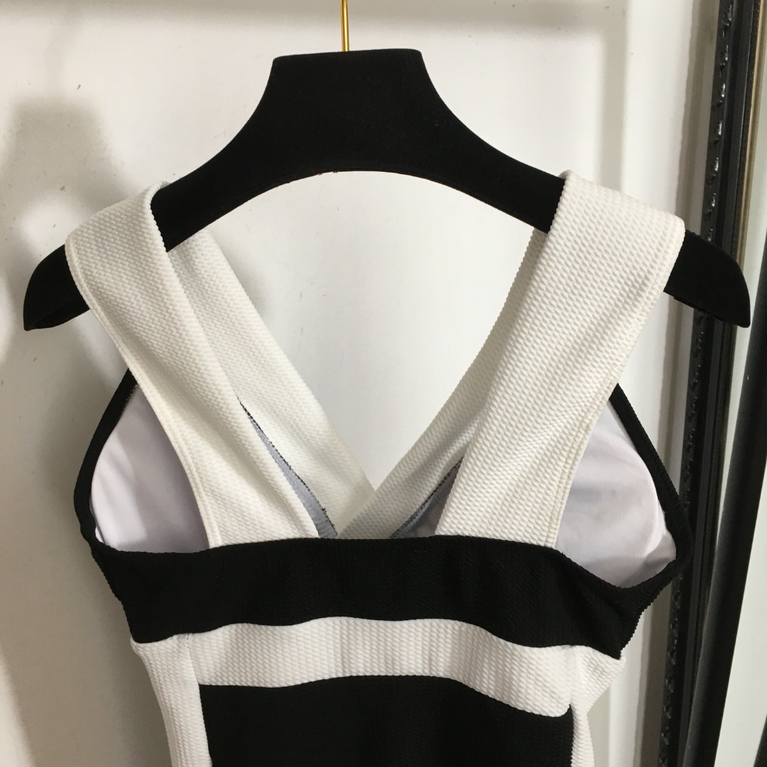 C-L New logo color matching sling one-piece swimsuit,