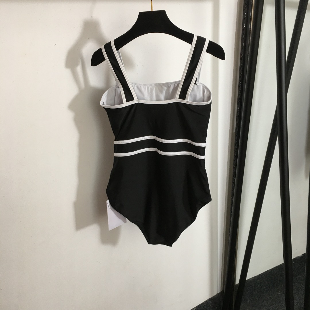 C-L New logo color matching sling one-piece swimsuit,