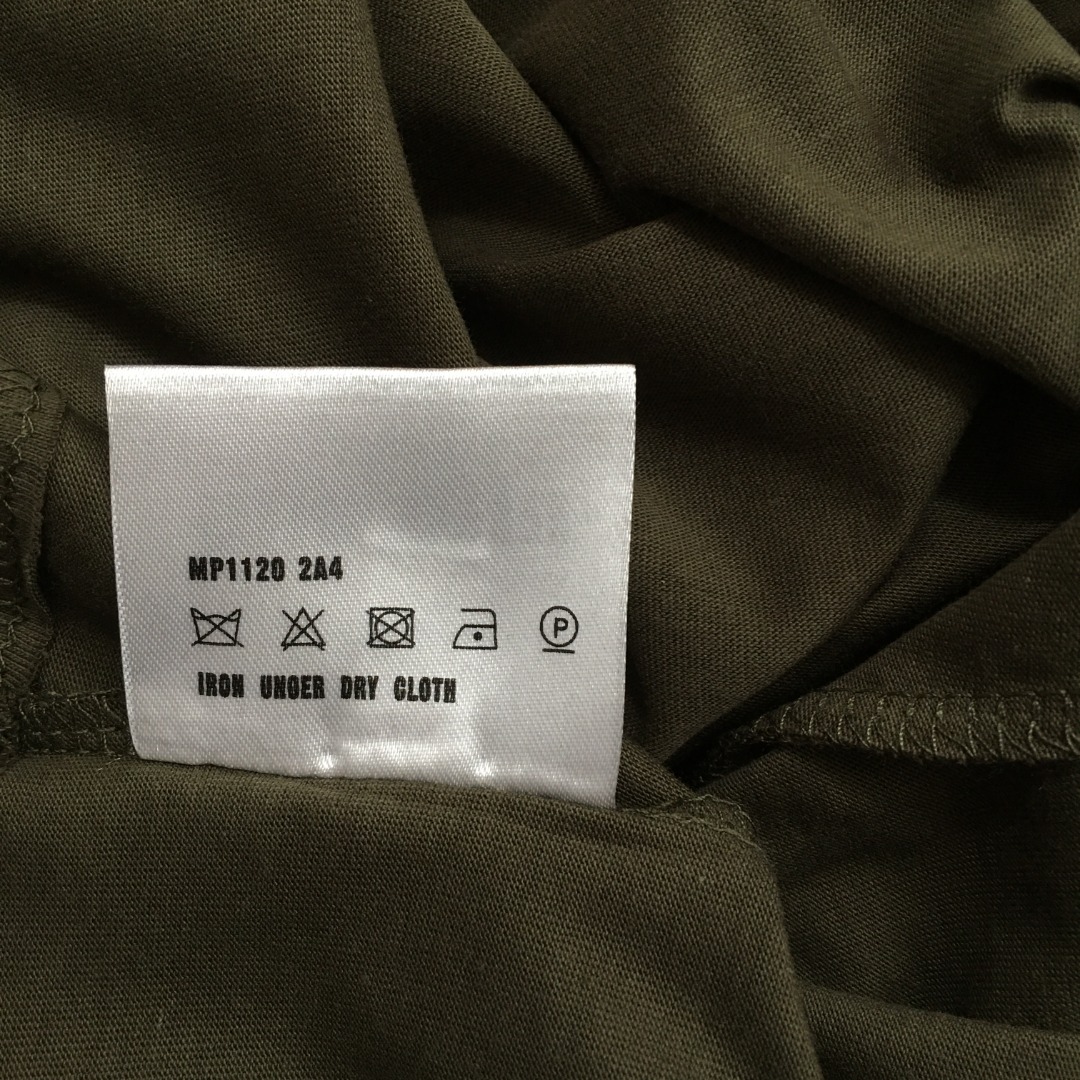 MIU New embroidered letter patch short navel short sleeve T-shirt