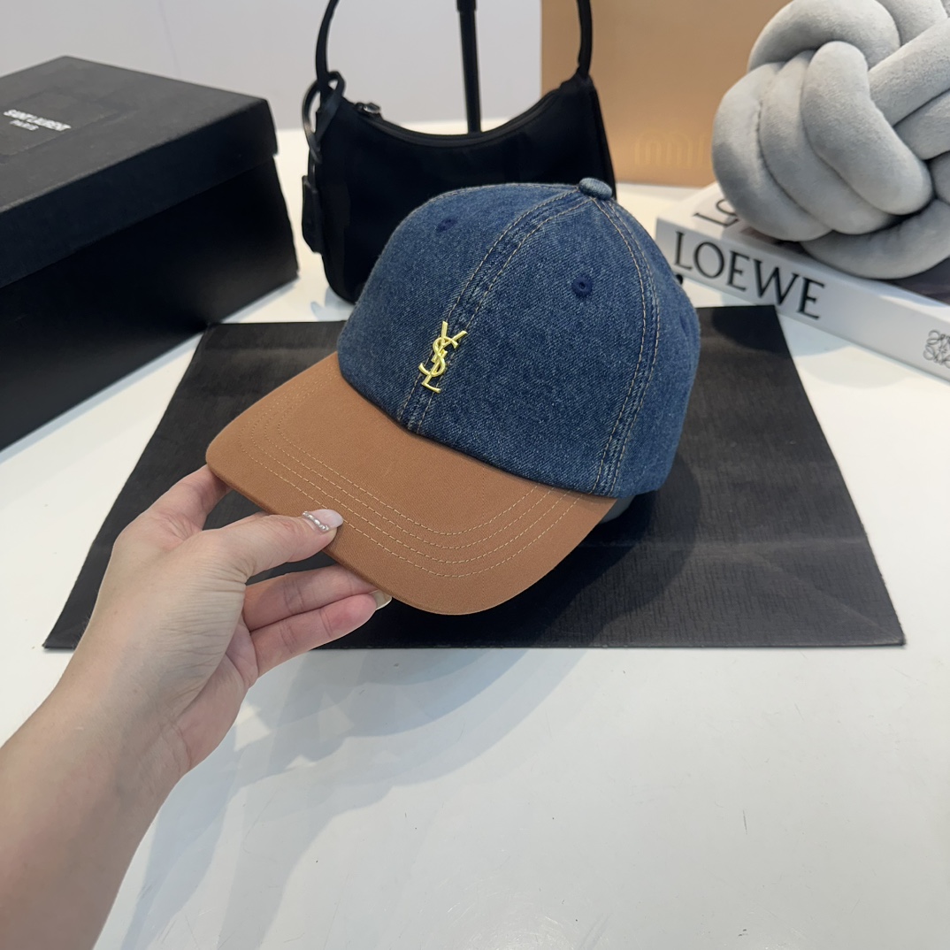 YS-L The new classic denim two-color counter with the same baseball cap, the details are exquisite, classic men and women, trendy! Super hot