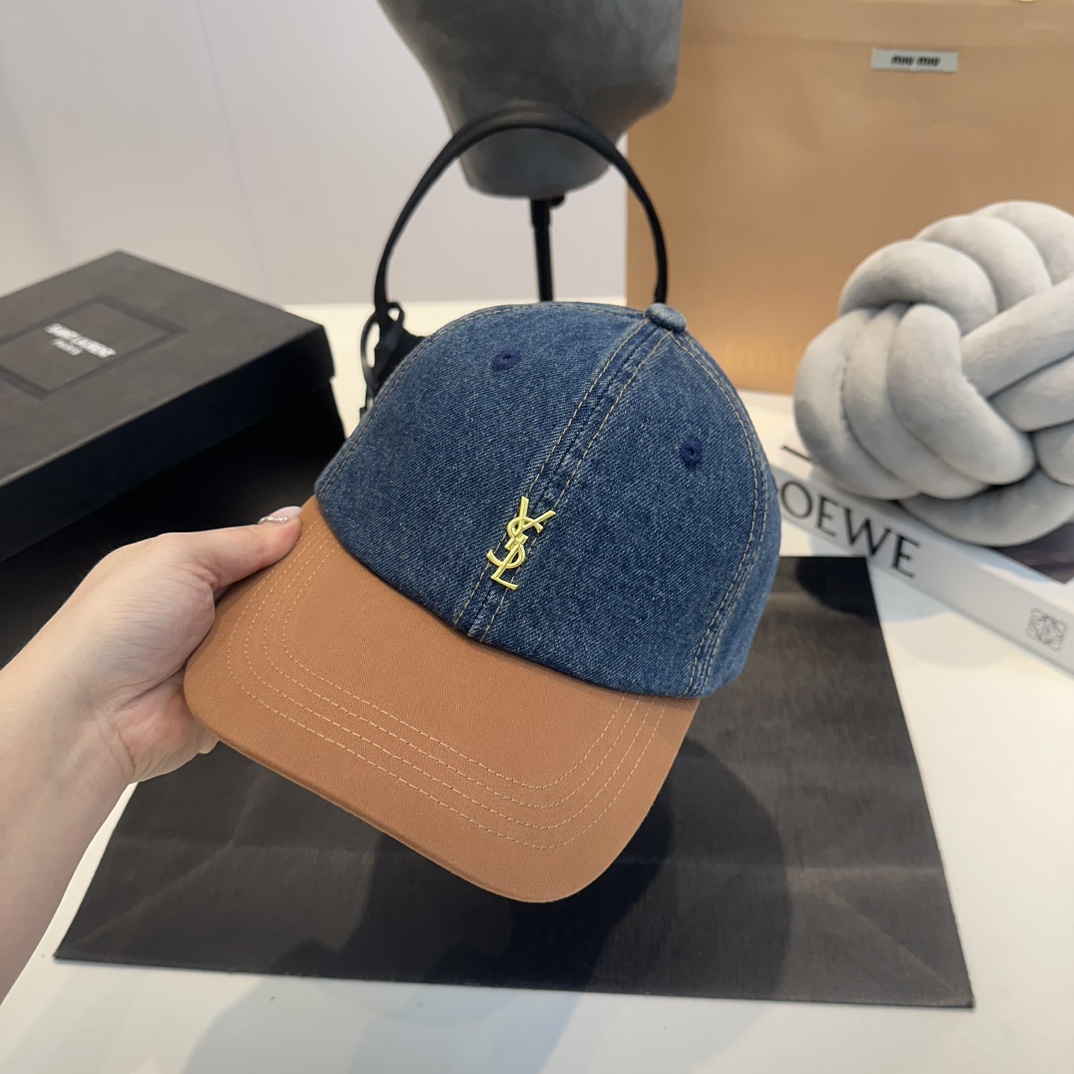 YS-L The new classic denim two-color counter with the same baseball cap, the details are exquisite, classic men and women, trendy! Super hot