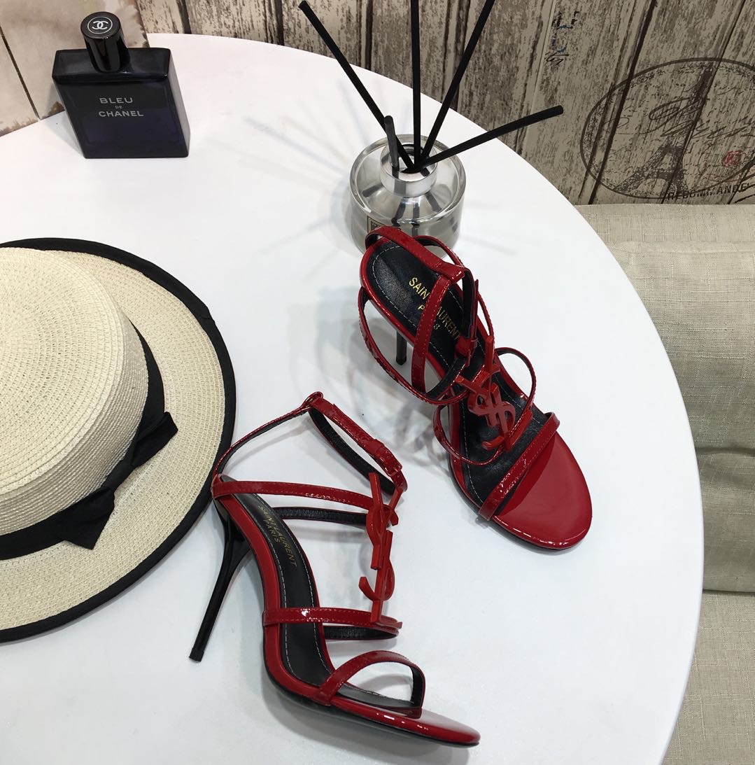 YS-L Letter metal buckle decorative sandals Heel height 10.5CM