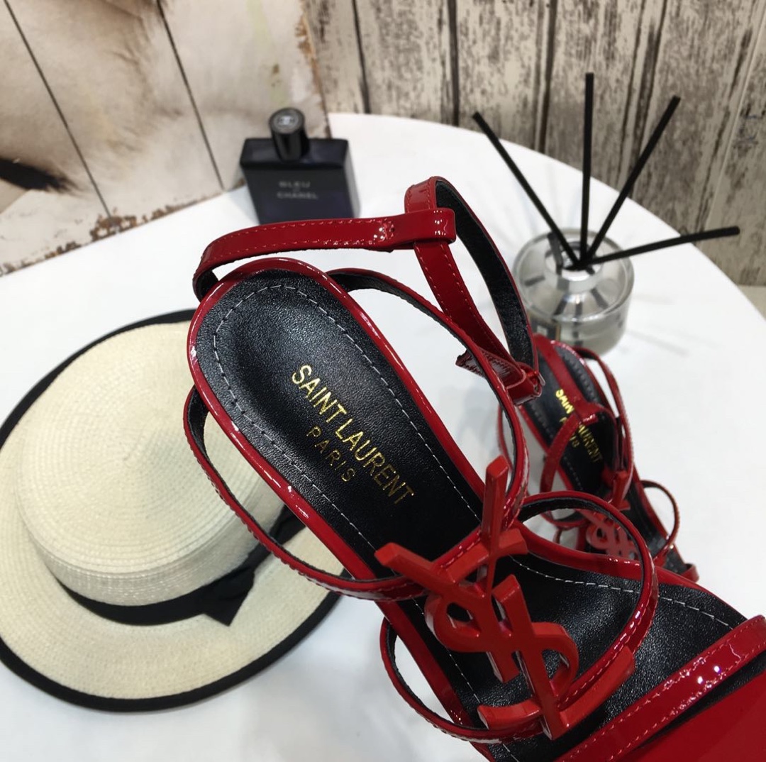 YS-L Letter metal buckle decorative sandals Heel height 10.5CM