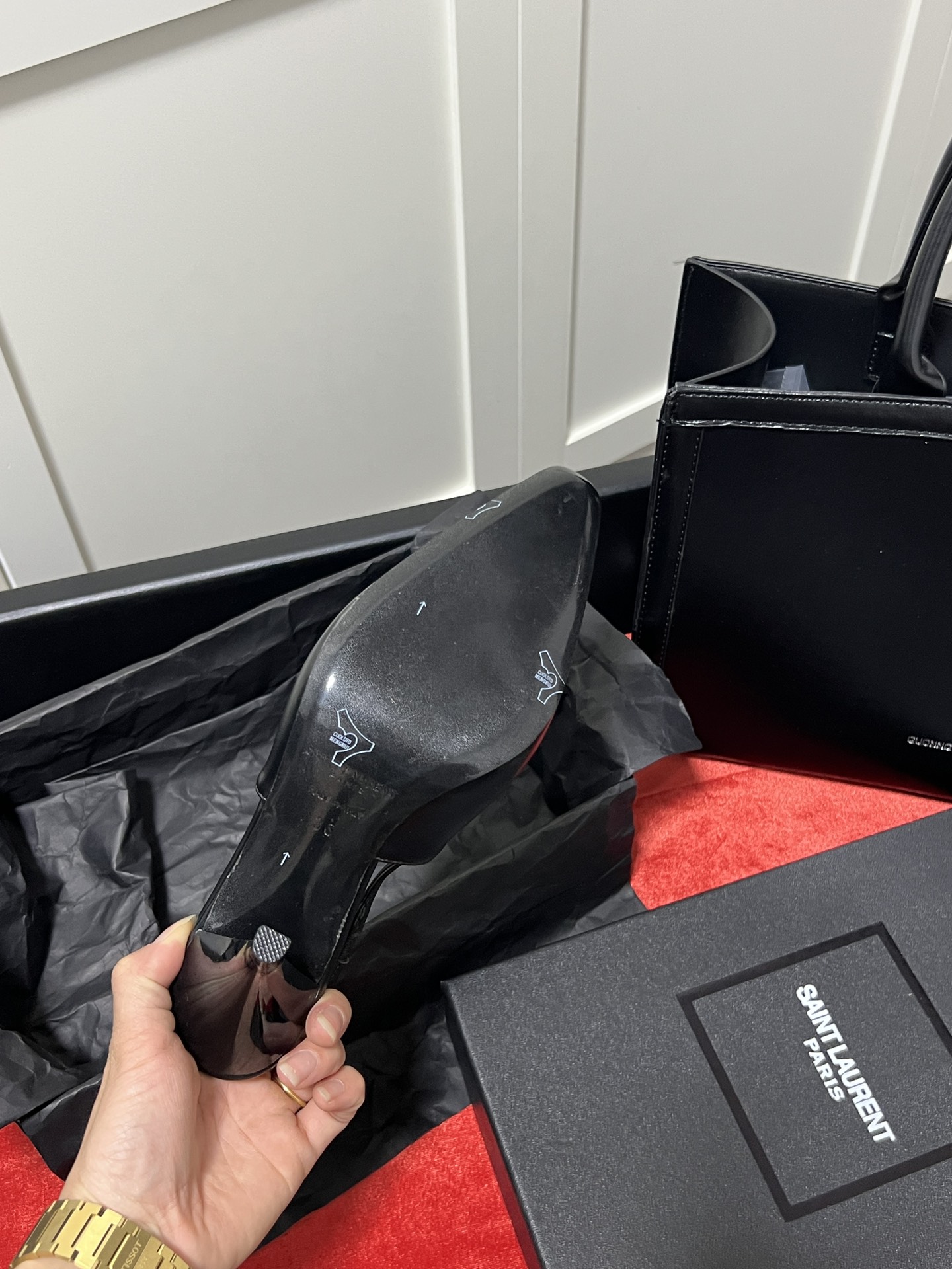 YS-L Sandals with high heels at the back