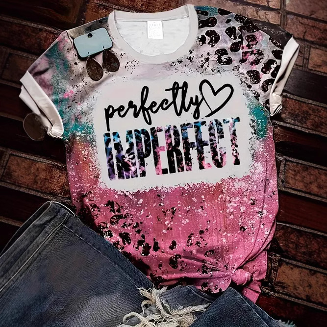 Leopard print perfectly and Imperfect graphic tee