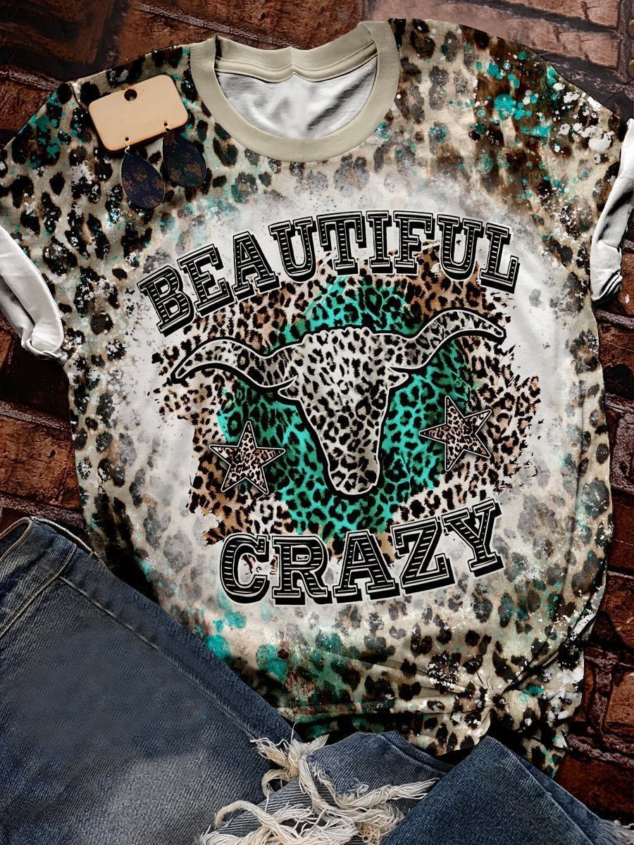 Beautiful crazy cowboy graphic tee