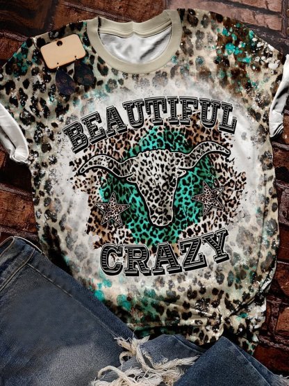 Beautiful crazy cowboy graphic tee