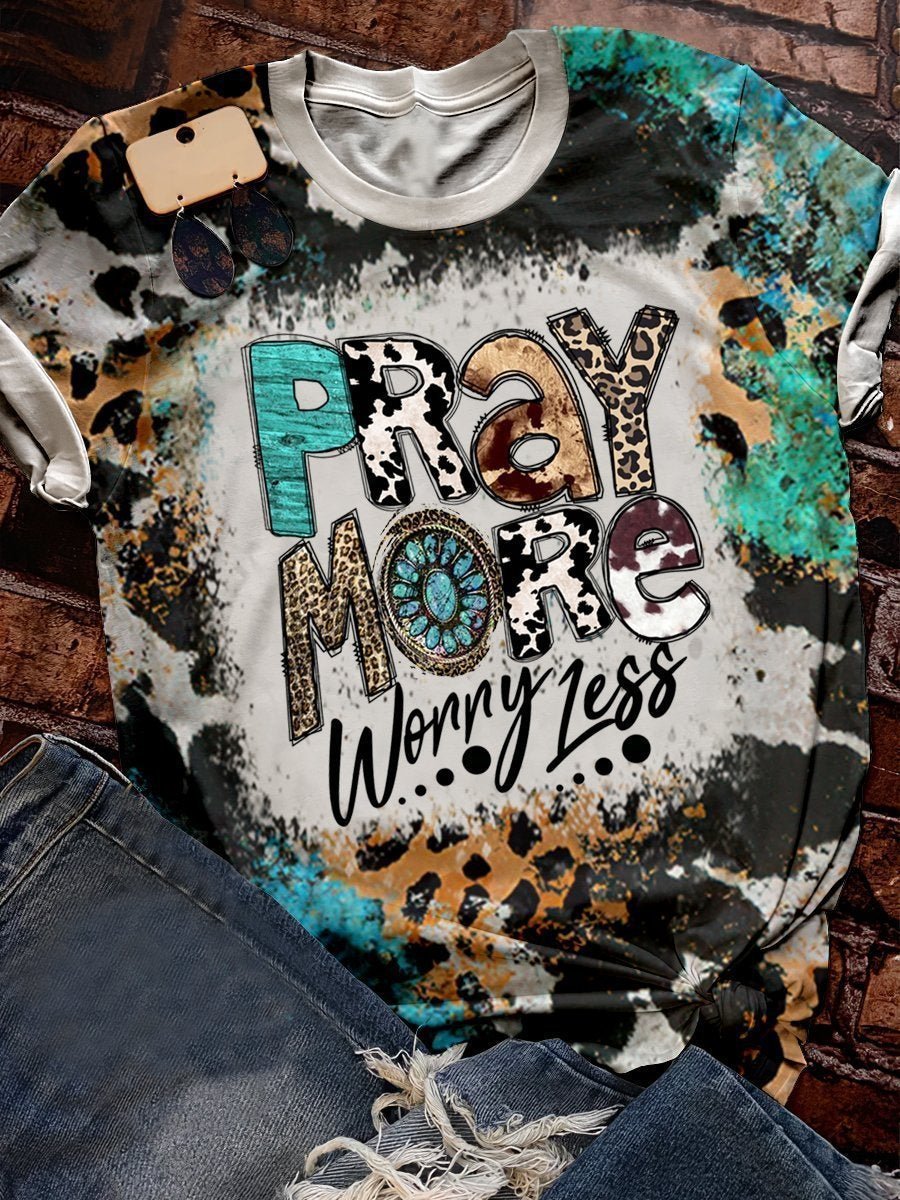 Pray more worry less graphic tee