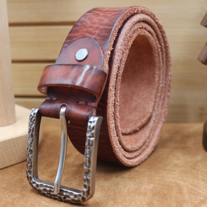 Men's Vintage Distressed Top Layer Pure Cowhide Leather Belt