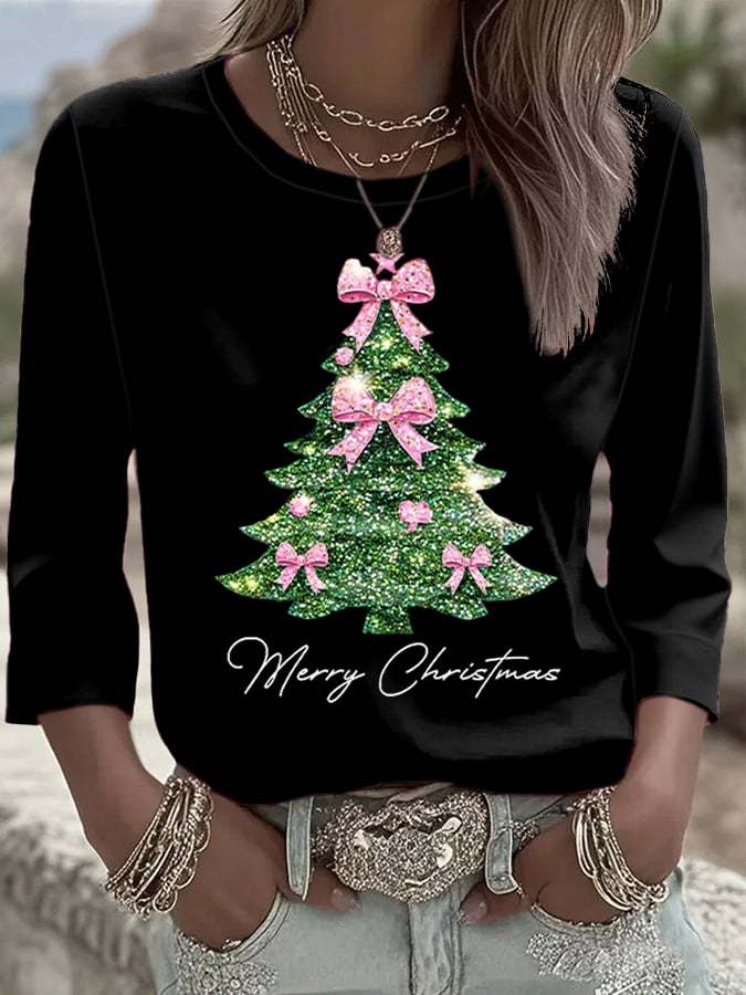 Women's Christmas Printed T-Shirt