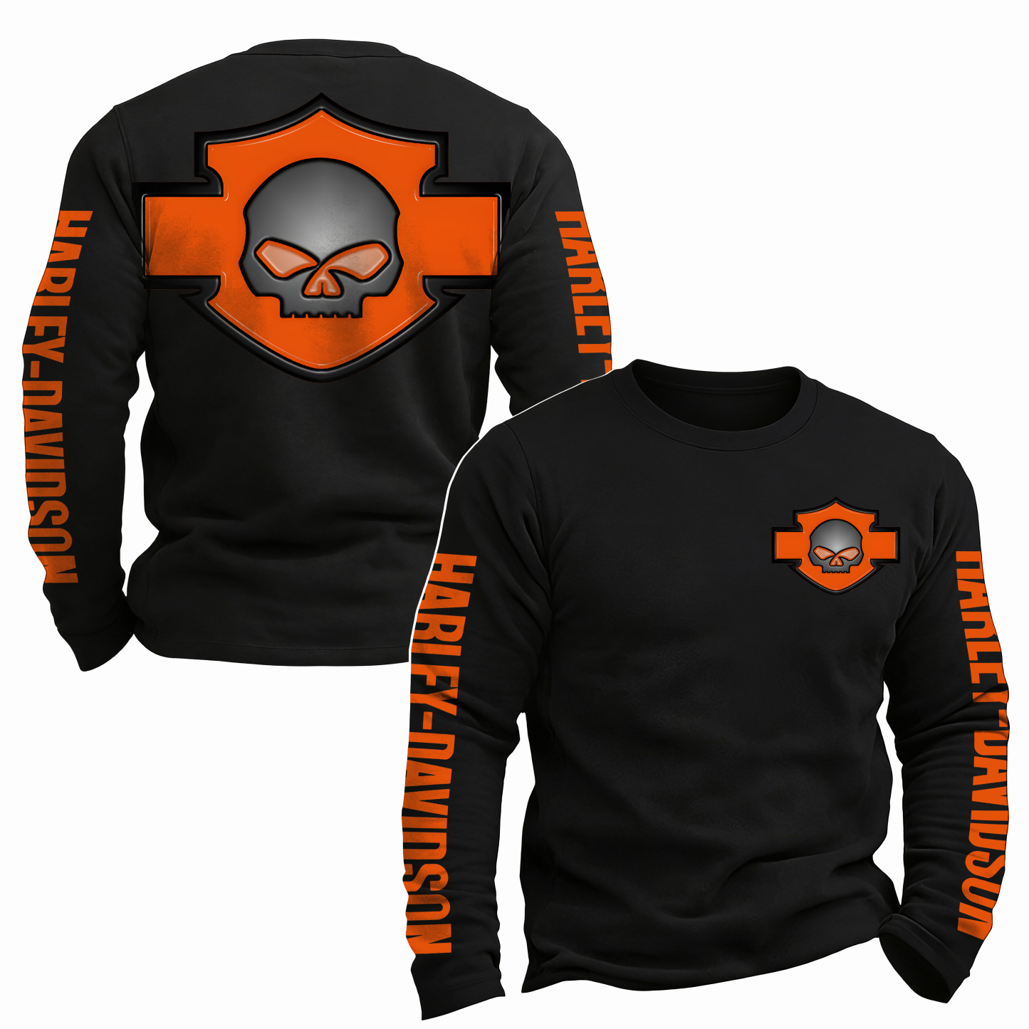 Harley-Davidson Printed Long Sleeves Men's T-shirt