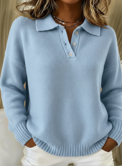 Soft Knit Polo Sweater