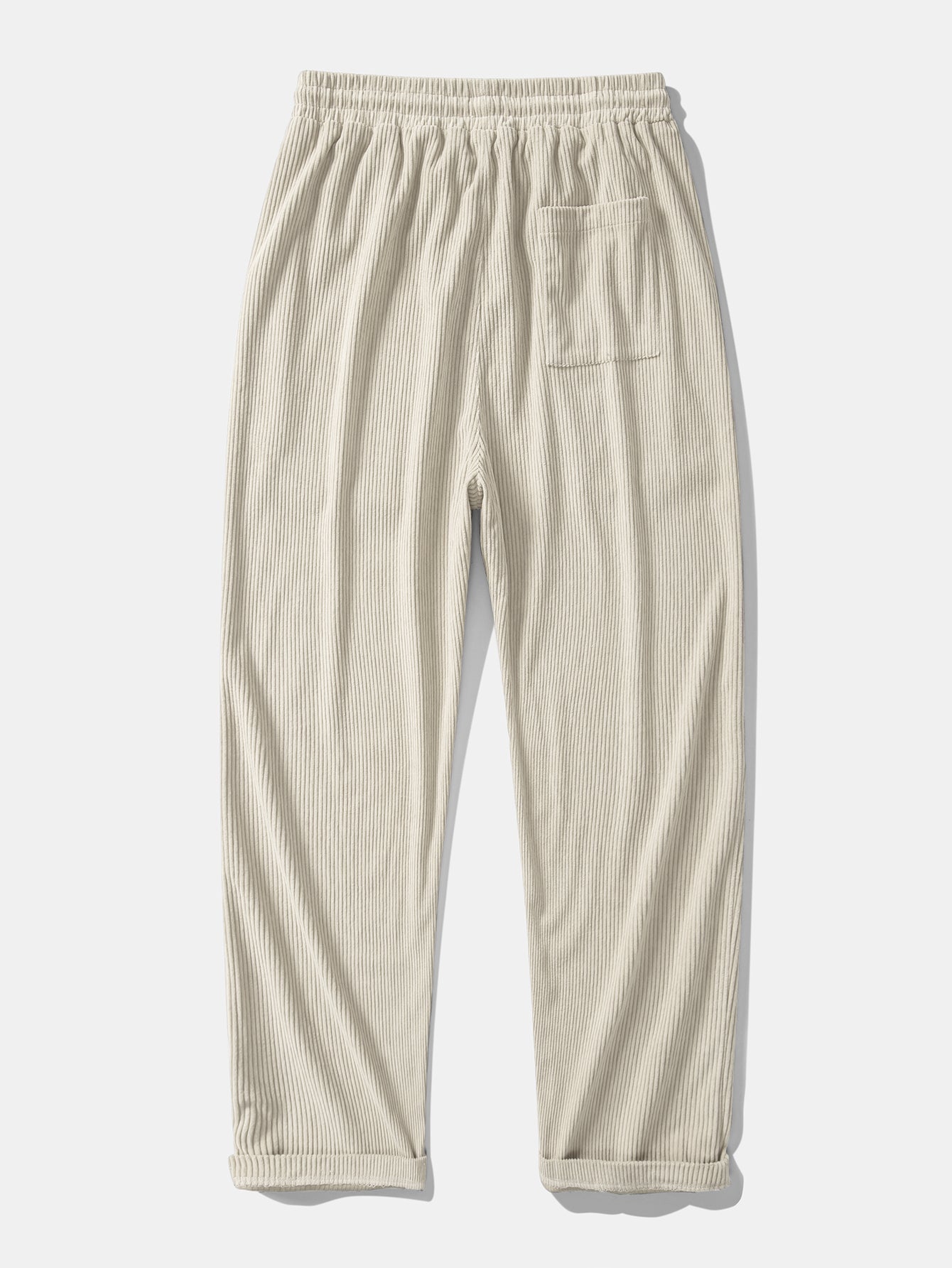 Relax Fit Long Sleeve 2 In 1 Waffle T-Shirt & Straight Leg Corduroy Pants