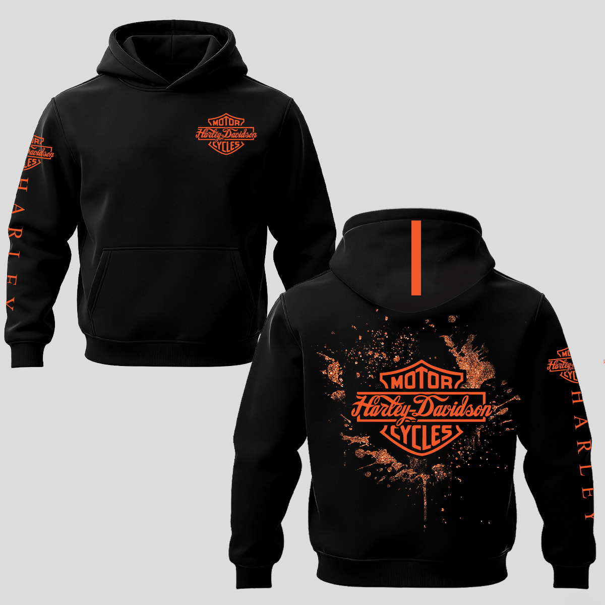 Harley-Davidson Motorcycles Printed Fleece-lined Unisex Hoodie