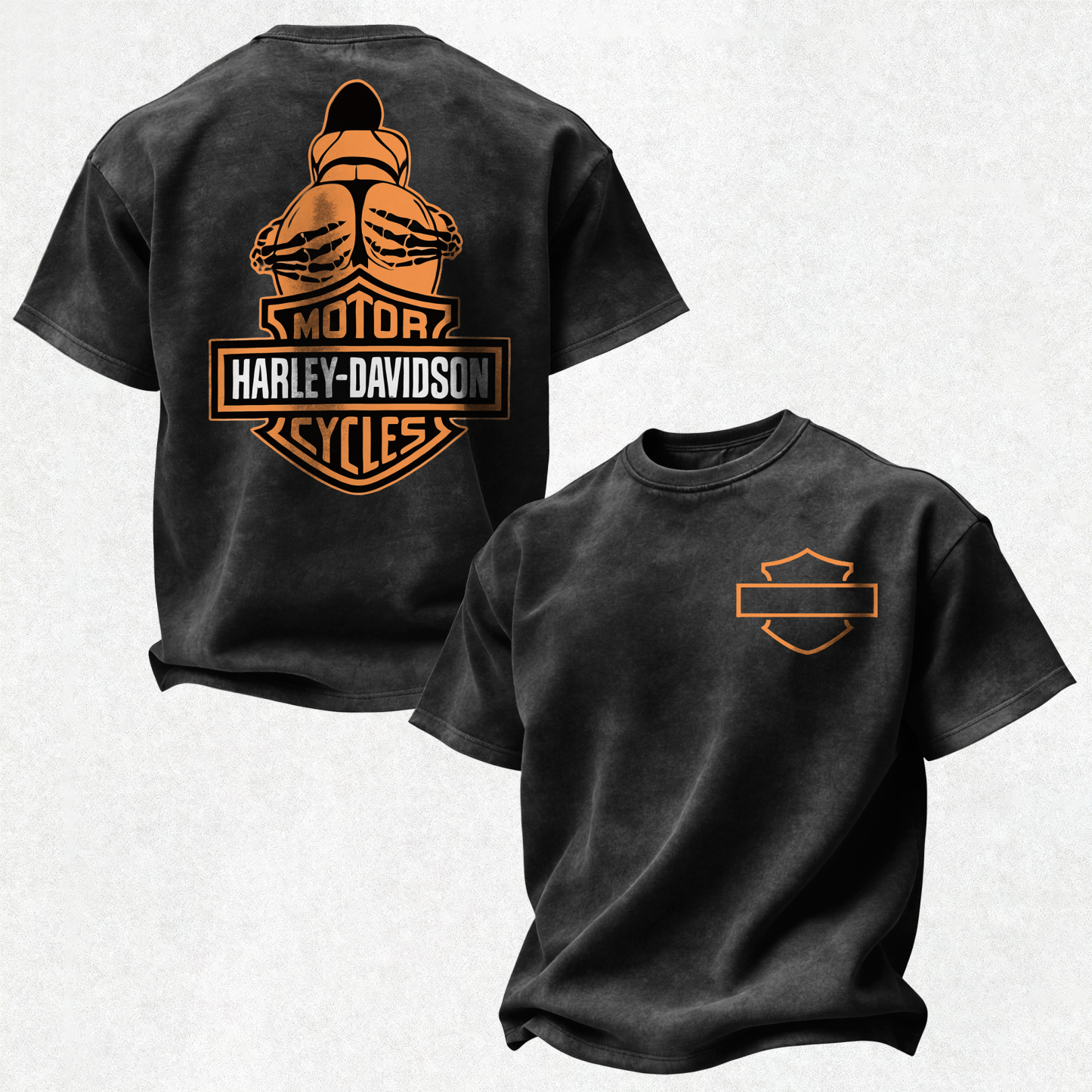 Harley-Davidson Motorcycles Printed Unisex Washed T-Shirt