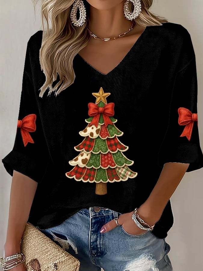 Women's Christmas Print Shirt