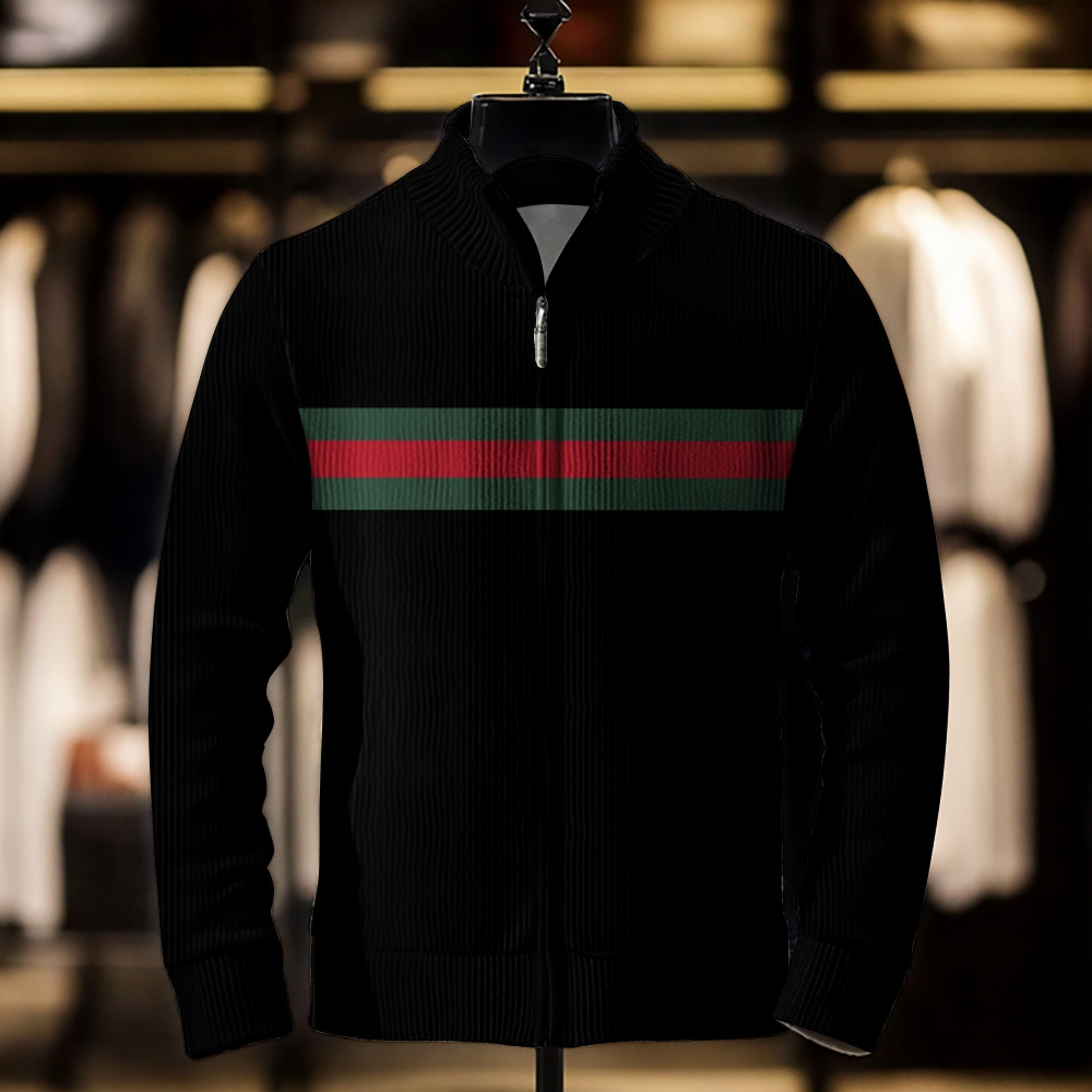 Men's Zip Up Stand Collar Biker Jacket