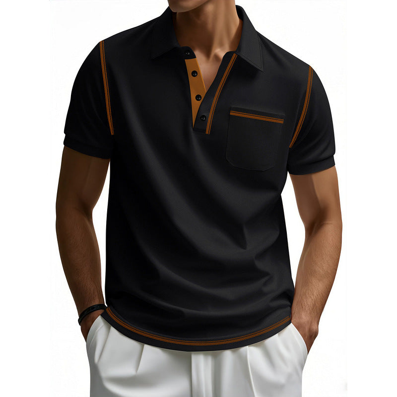 Men's Casual Cotton Short Sleeve POLO Shirt 