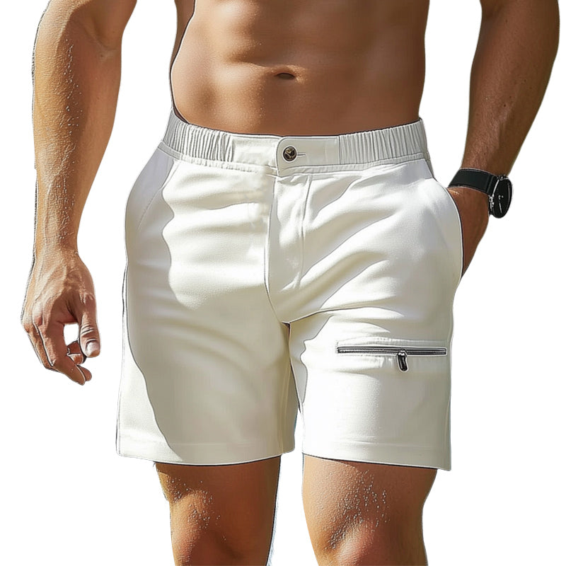 Men's Summer Basic Solid Color Casual Shorts 
