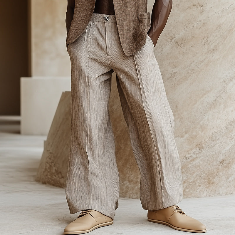 Men's Spring Fashion Simple Solid Color Casual Pants 