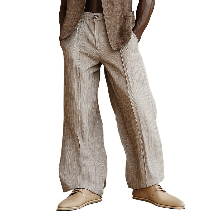 Men's Spring Fashion Simple Solid Color Casual Pants 