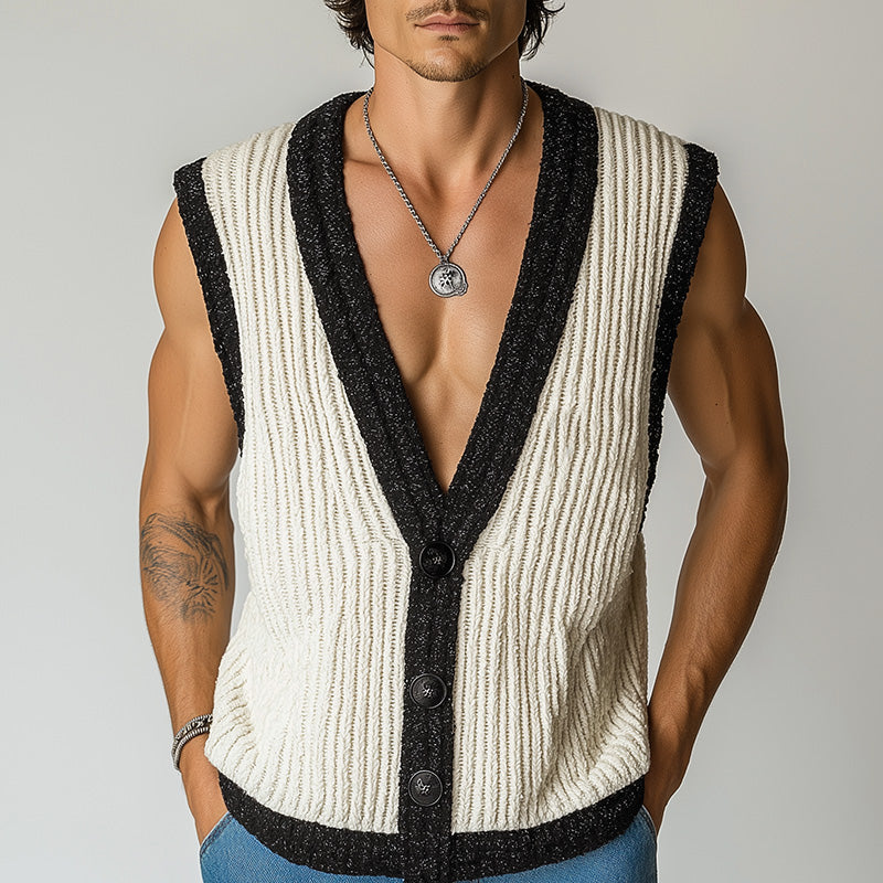 Men's Summer Fashion Simple Elegant Woven Vest ASW1553D6P
