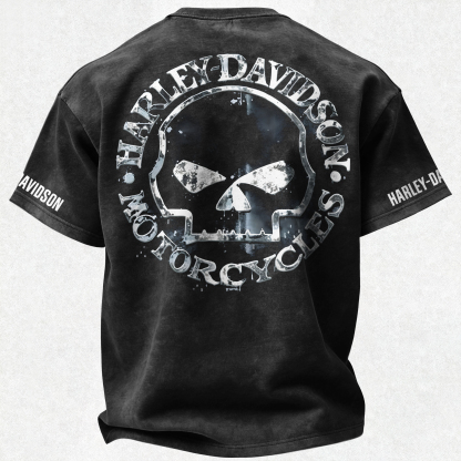  Motorcycles Printed Unisex Washed T-Shirt