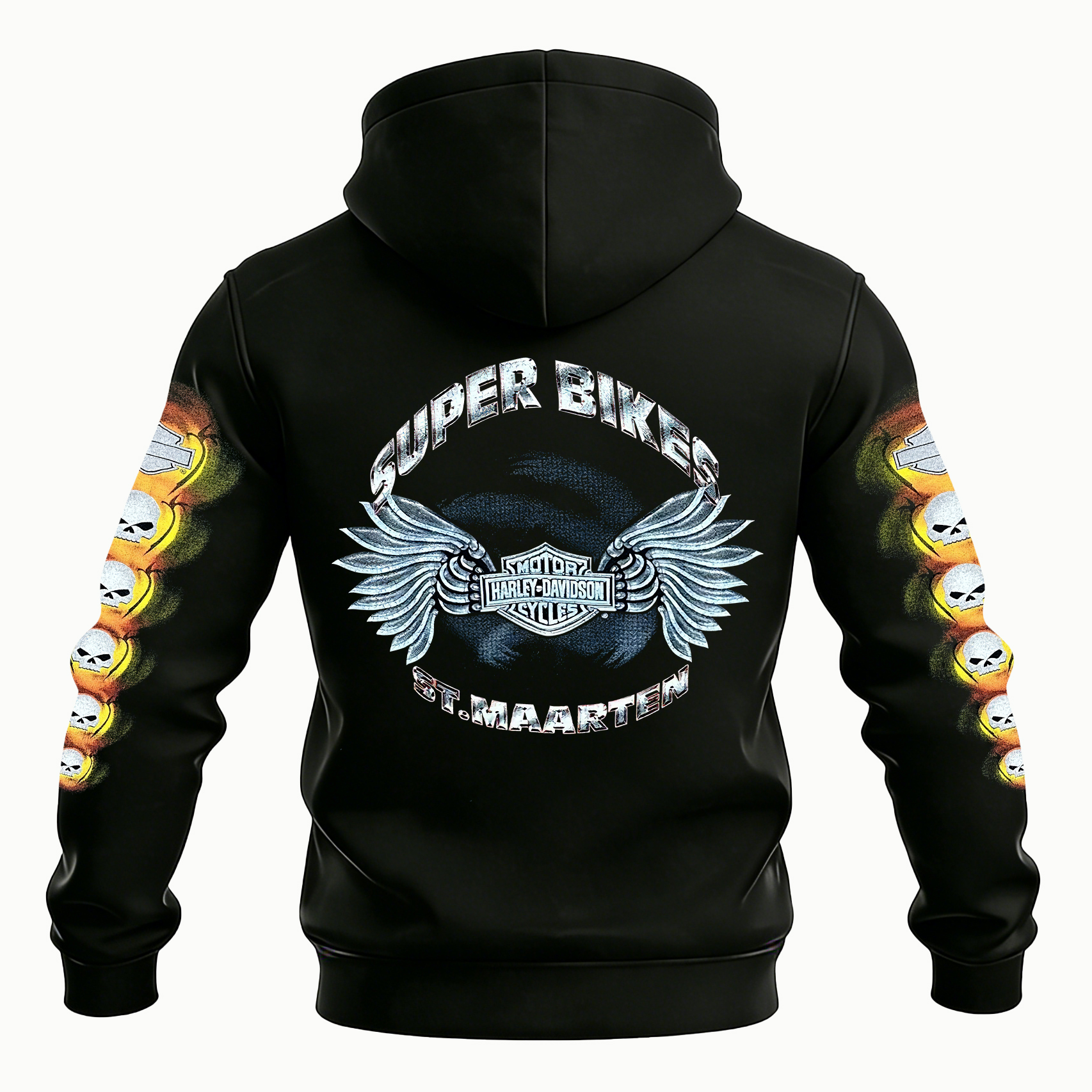  Motorcycles Printed Fleece-lined Unisex Hoodie