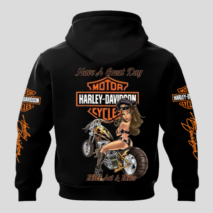  Motorcycles Printed Fleece-lined Unisex Hoodie