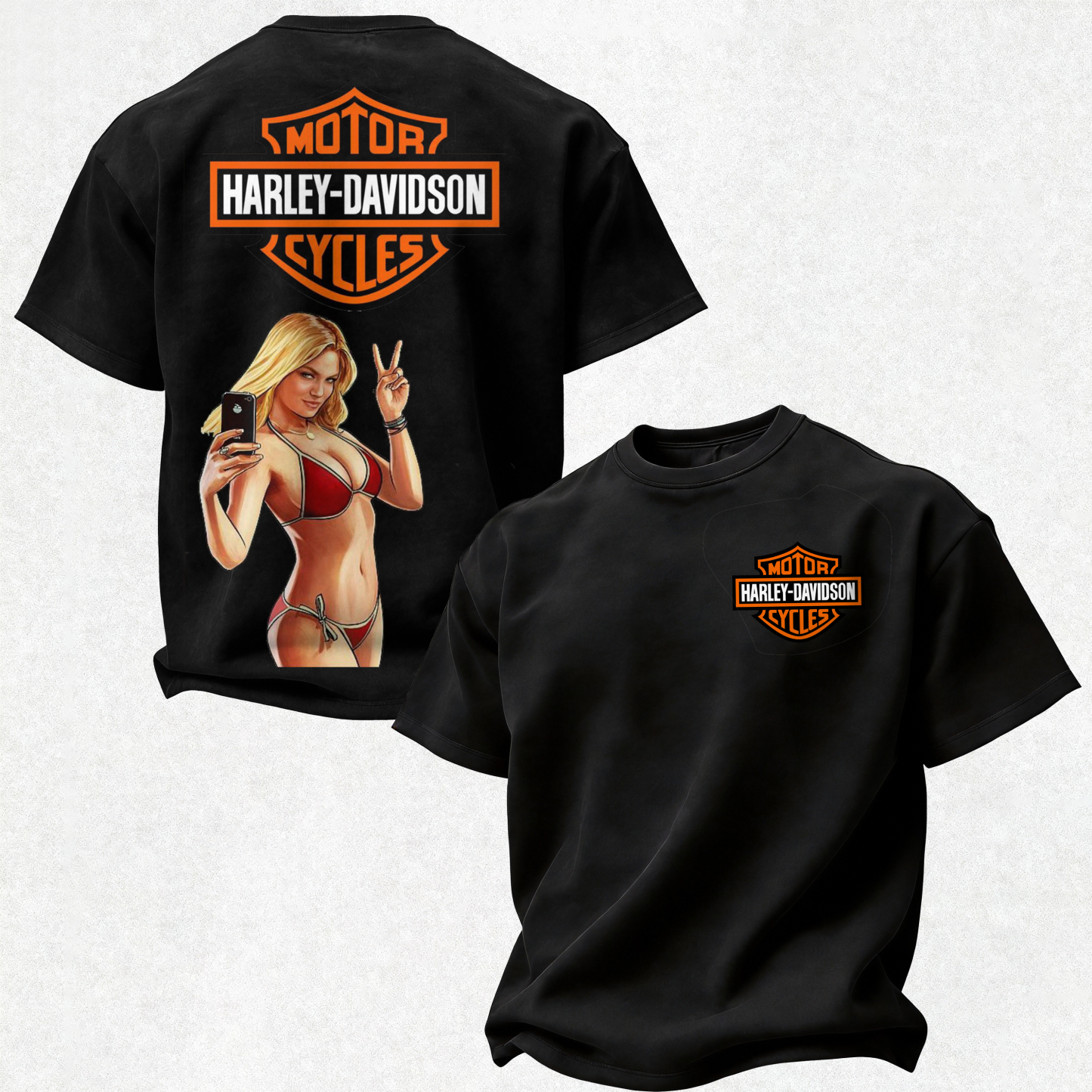 Harley-Davidson Motorcycles Printed Oversized Unisex T-shirt