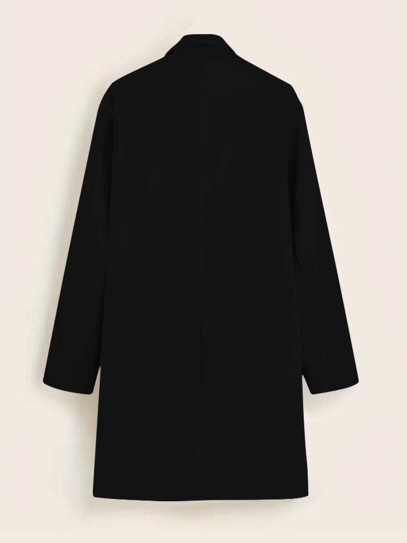 Men's fashion geometric print mid-length coat
