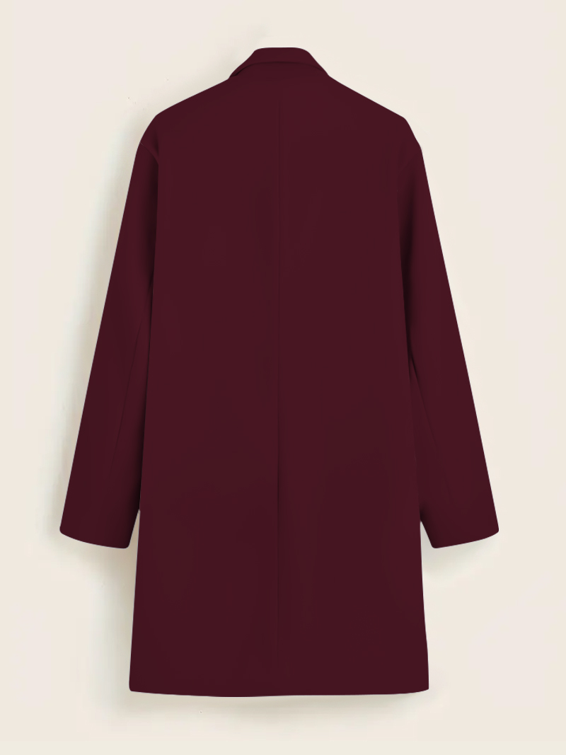 Men's fashion geometric print mid-length coat