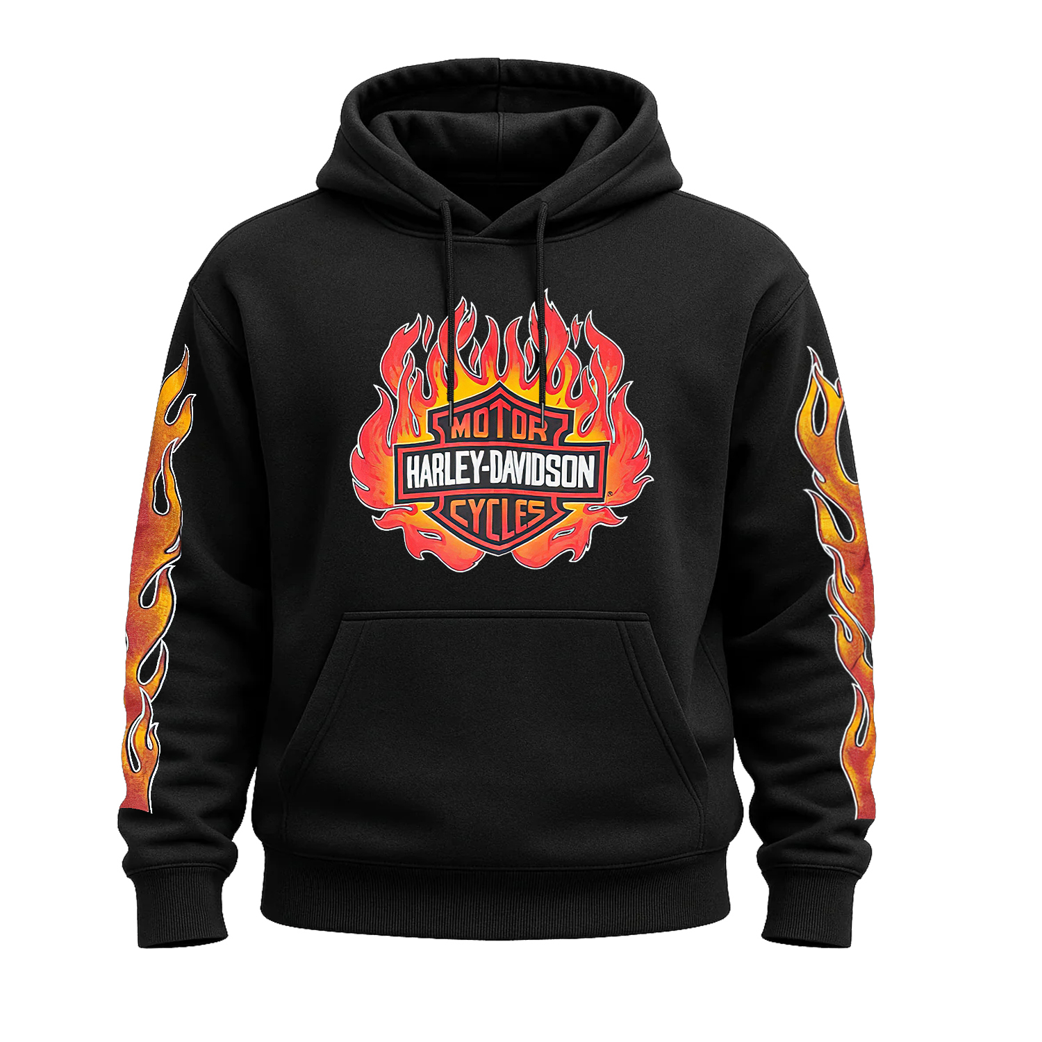  Motorcycle Printed Fleece-lined Unisex Hoodie