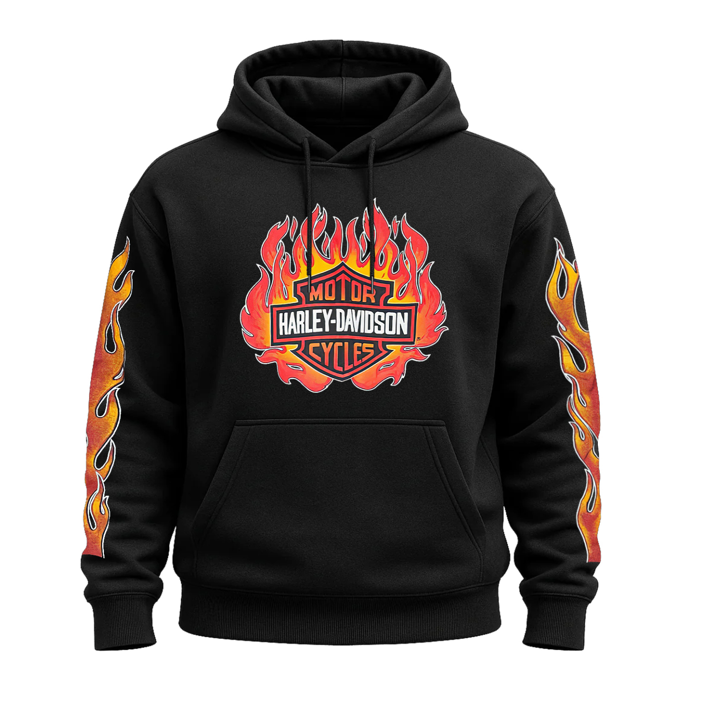 Harley-Davidson Motorcycle Printed Fleece-lined Unisex Hoodie