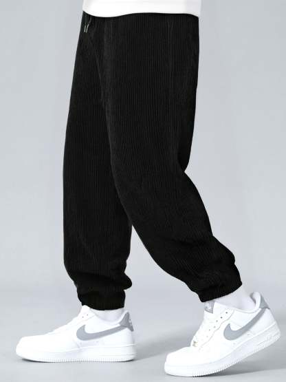 Corduroy Zip-Up Hoodie & Corduroy Jogger Pants