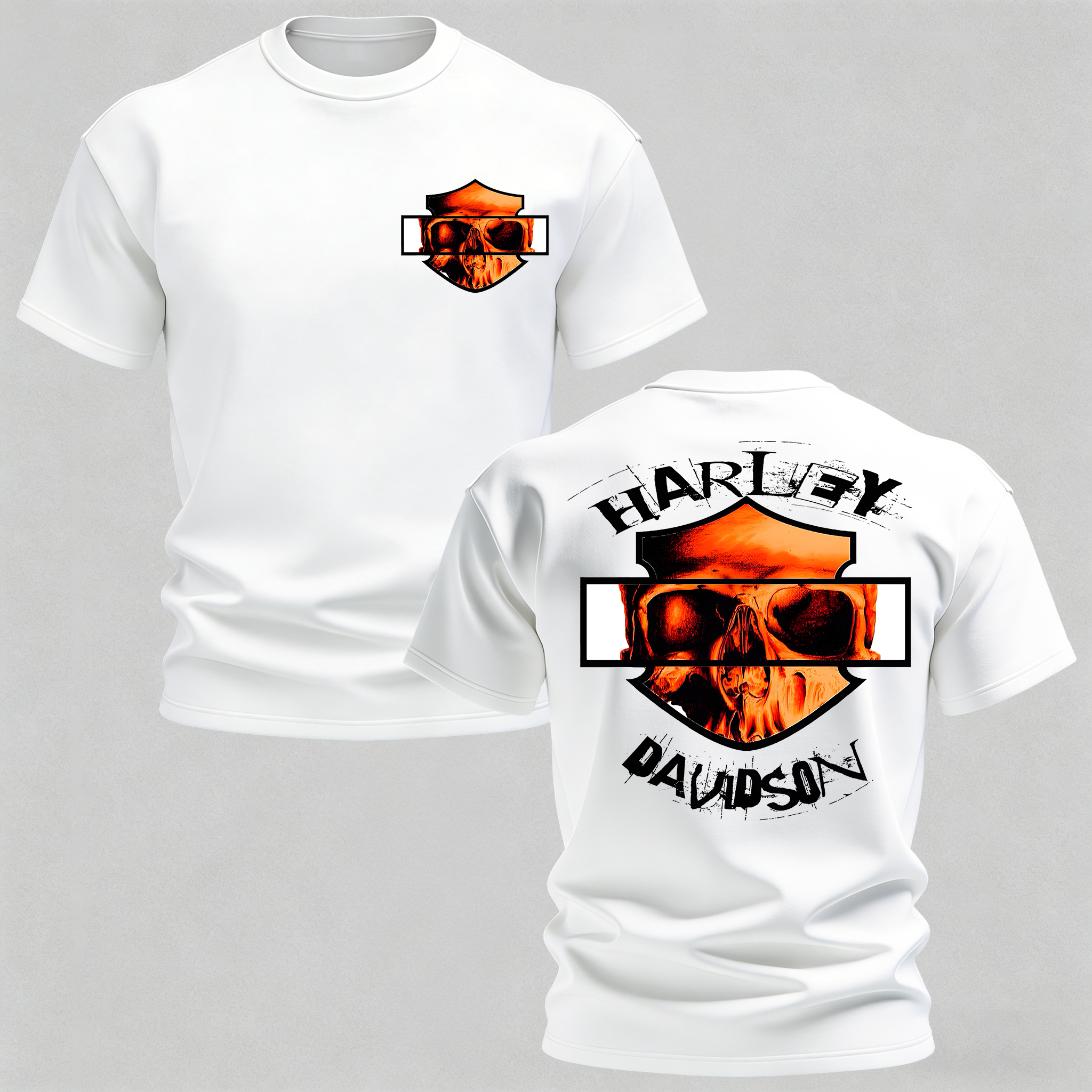  Skull Printed Oversized Unisex T-shirt