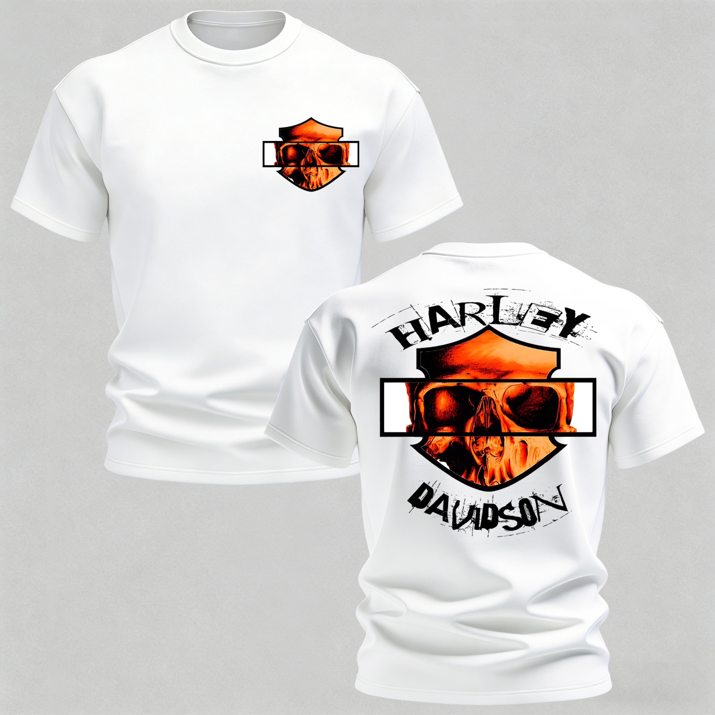  Skull Printed Oversized Unisex T-shirt