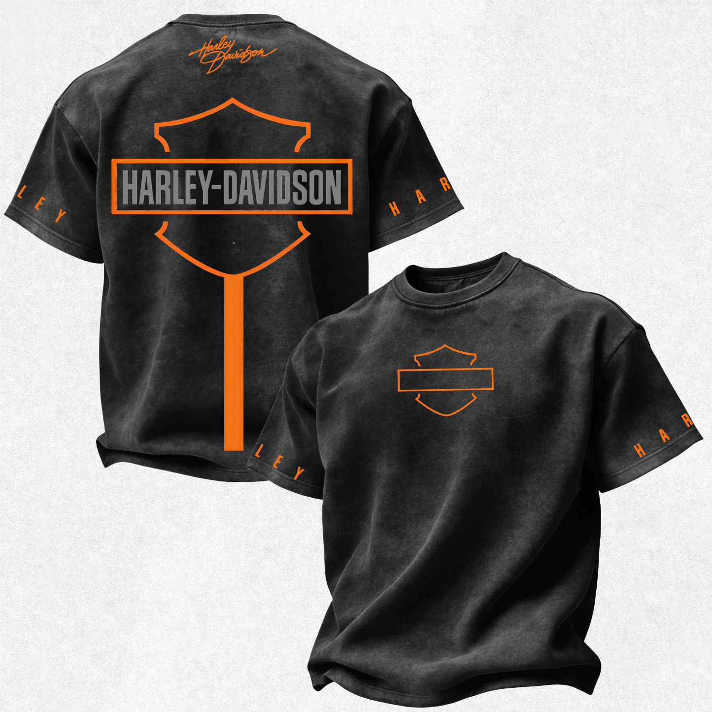 Harley-Davidson Motorcycles Printed Unisex Washed T-Shirt