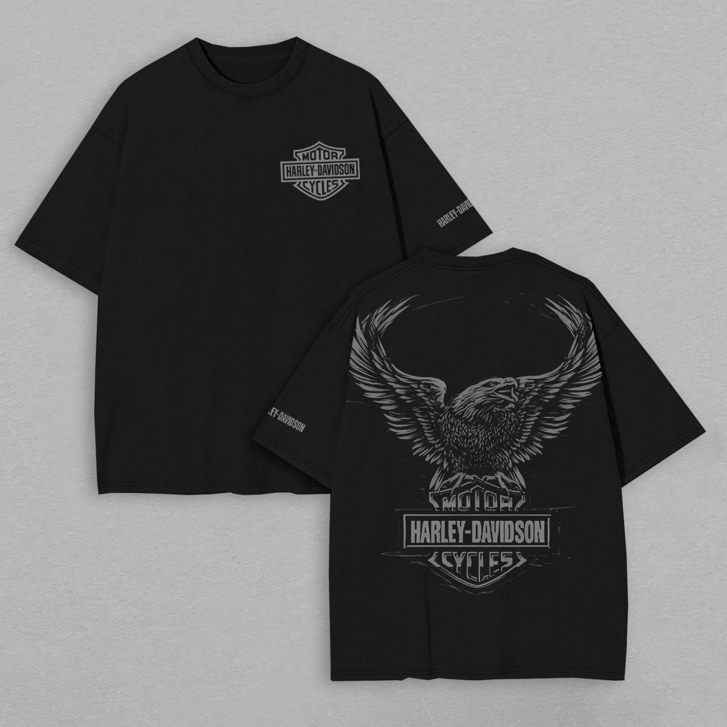 Harley-Davidson Motorcycles Printed Oversized Unisex T-shirts
