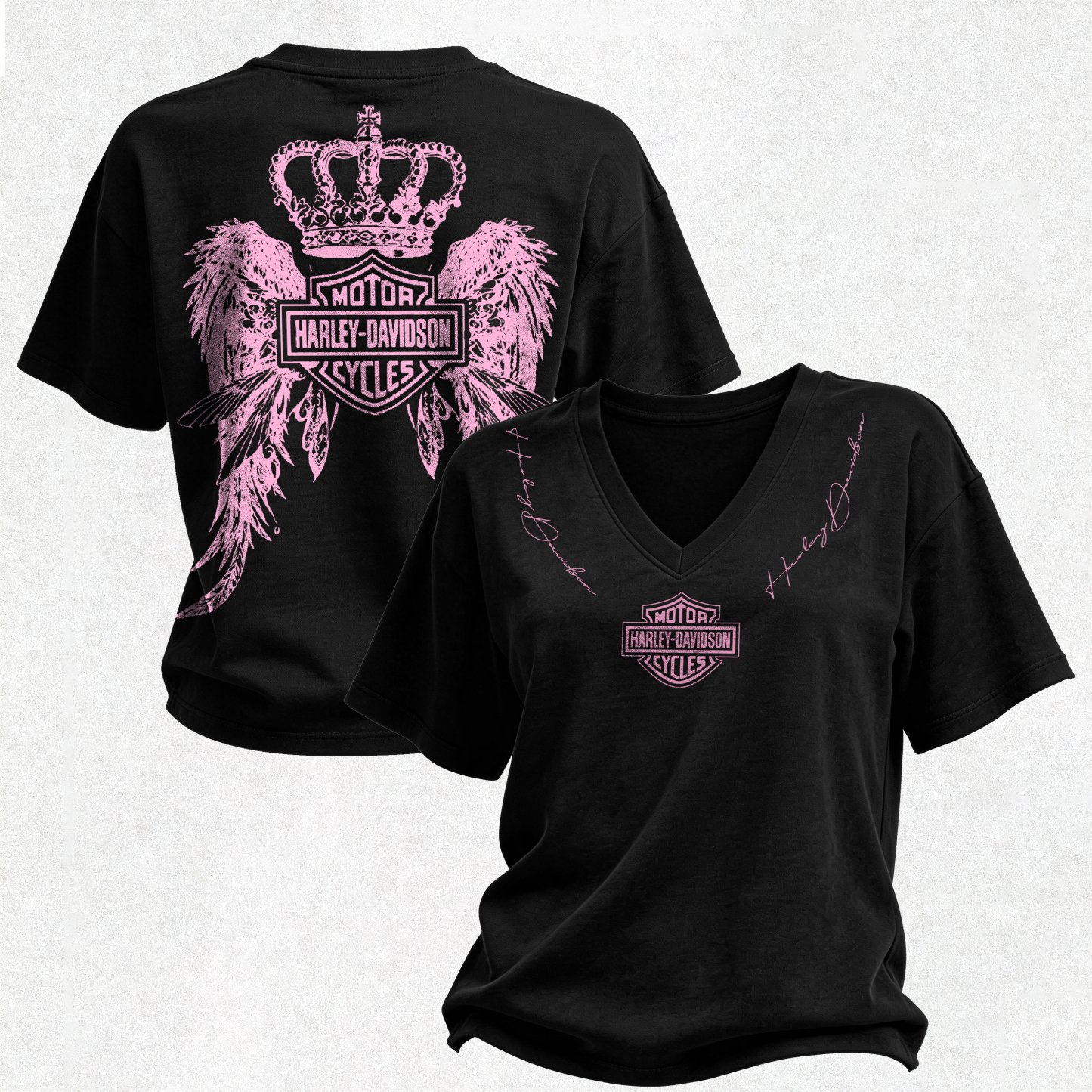 Harley-Davidson Motorcycles Printed V-Neck Women's T-shirt