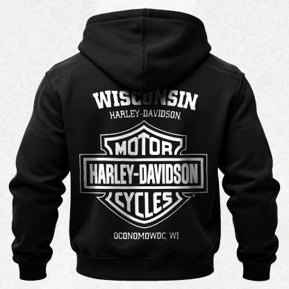  Motorcycles Printed Fleece-lined Unisex Hoodie