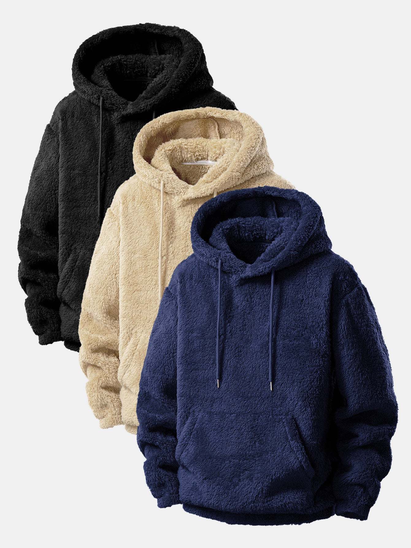 3 Pieces Basic Teddy Hoodies