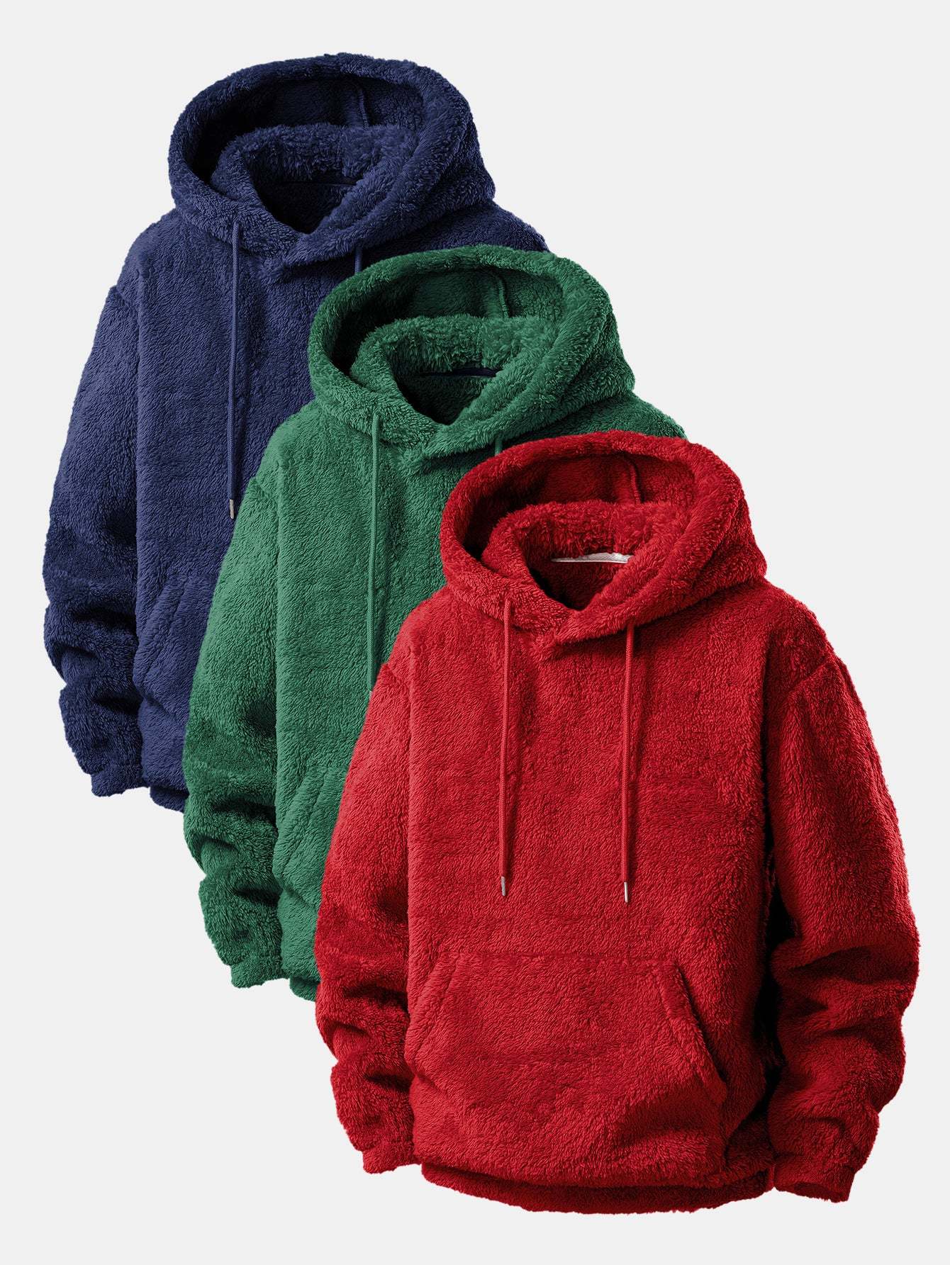 3 Pieces Basic Teddy Hoodies